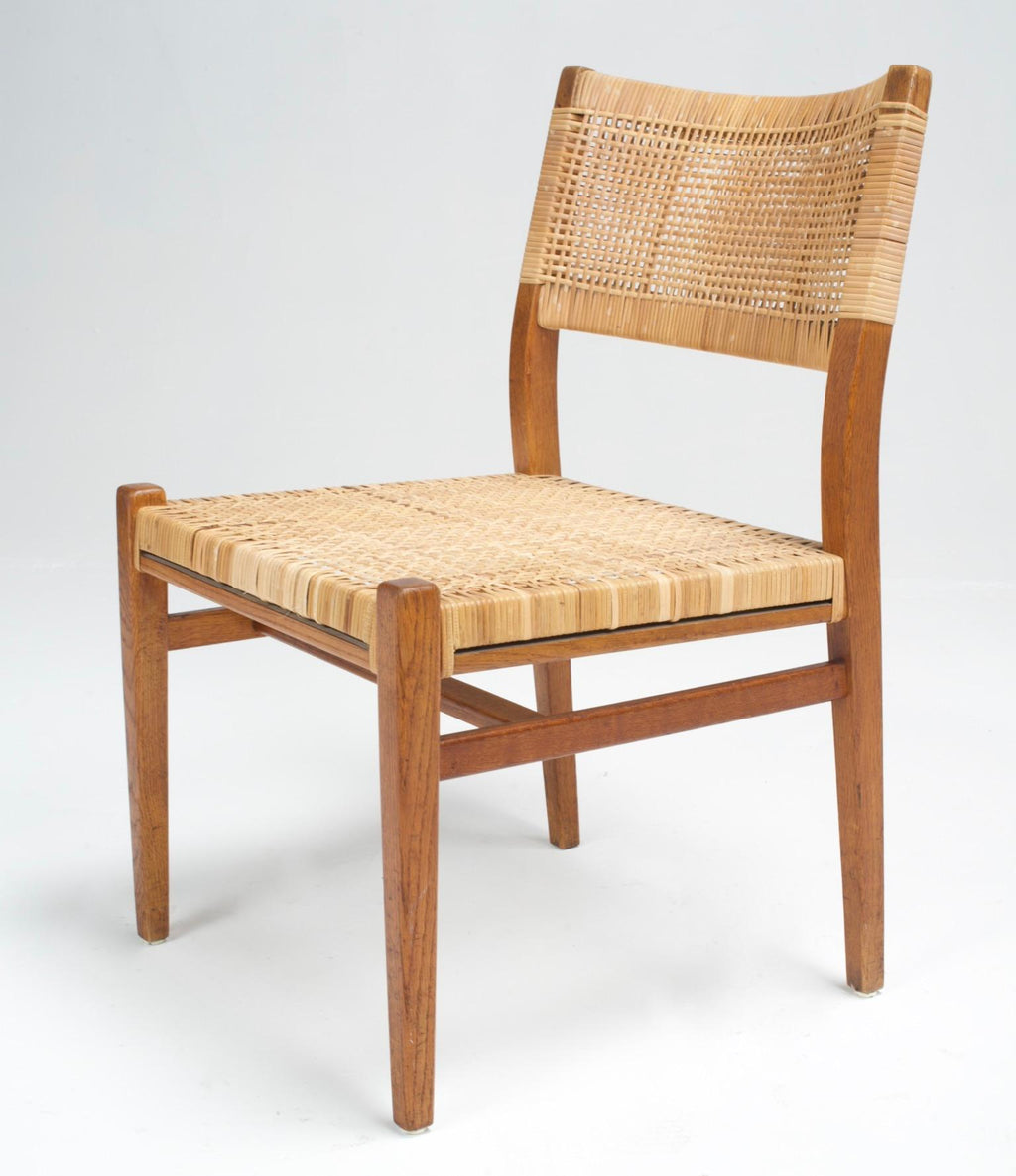 Erik Wørts Danish oak and woven cane dining chair, 1960s - view 14