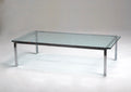 Mid-century chrome and glass coffee table detail 2