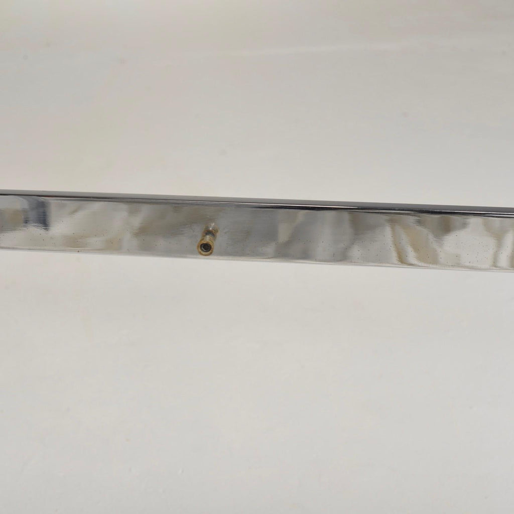 Mid-century chrome and glass coffee table detail 10