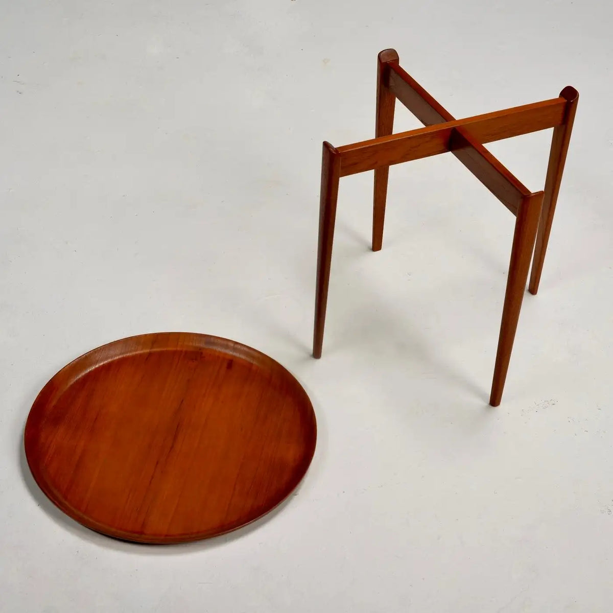 Swedish Modern Teak Tray Side Table