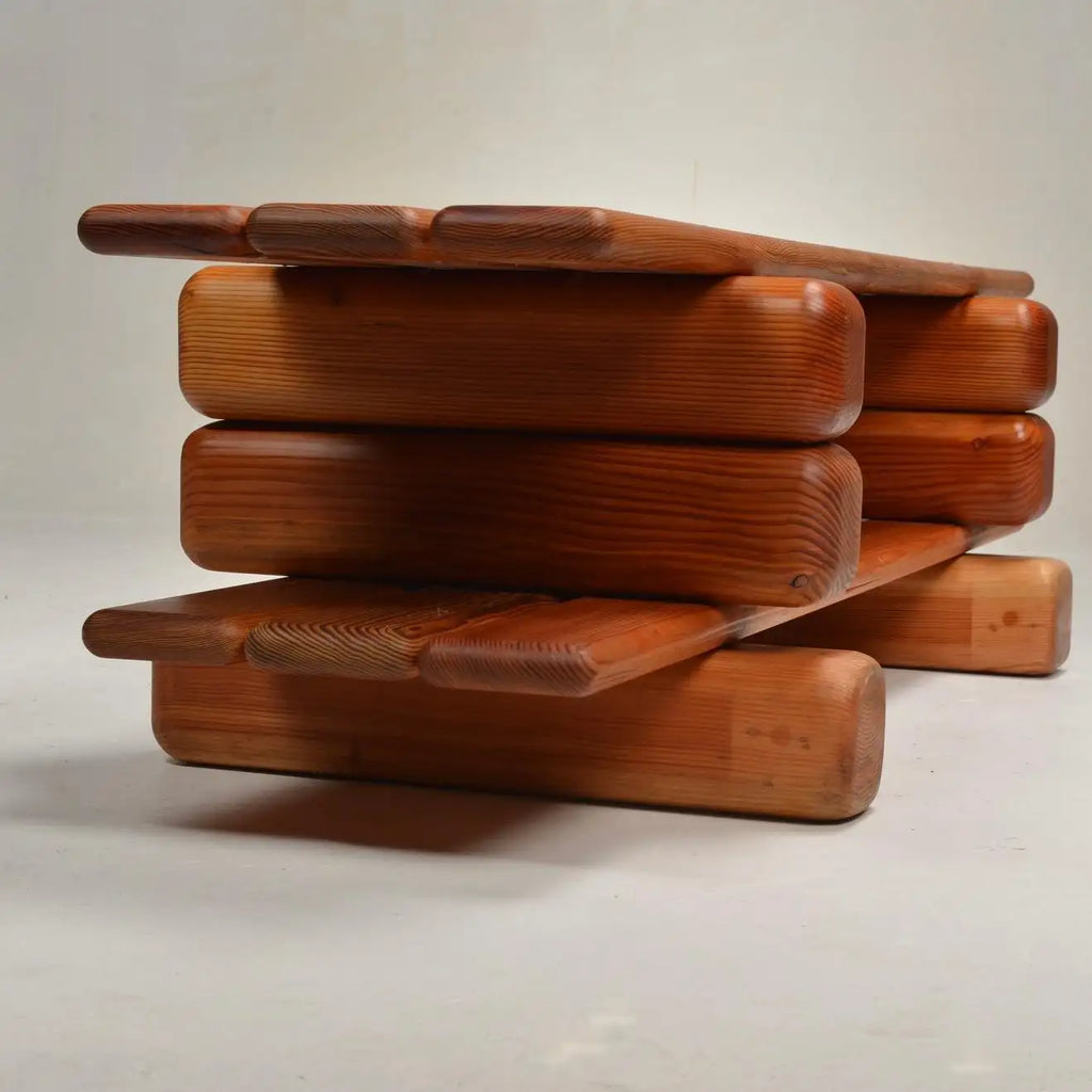 Paul Maull Sculptural Pine Shelving Bookcase