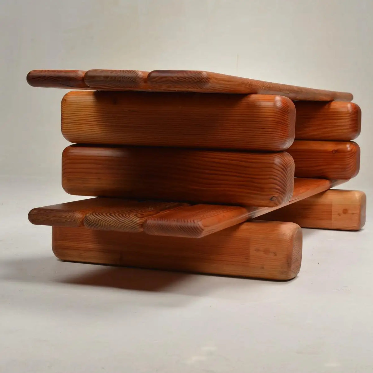 Paul Maull Sculptural Pine Shelving Bookcase