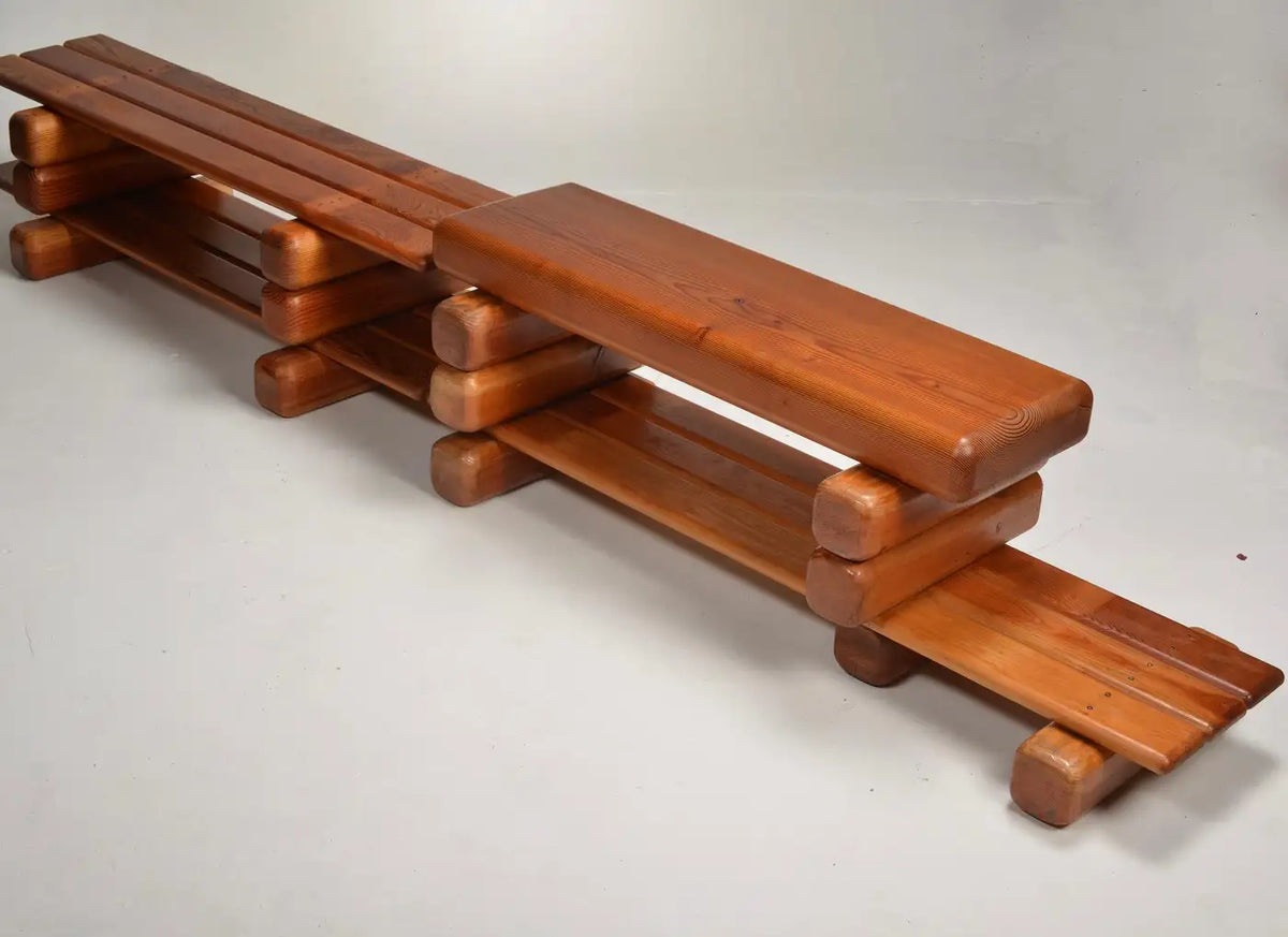 Paul Maull Sculptural Pine Shelving Bookcase
