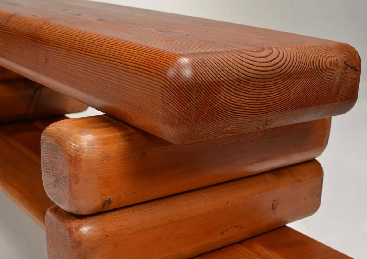 Paul Maull Sculptural Pine Shelving Bookcase