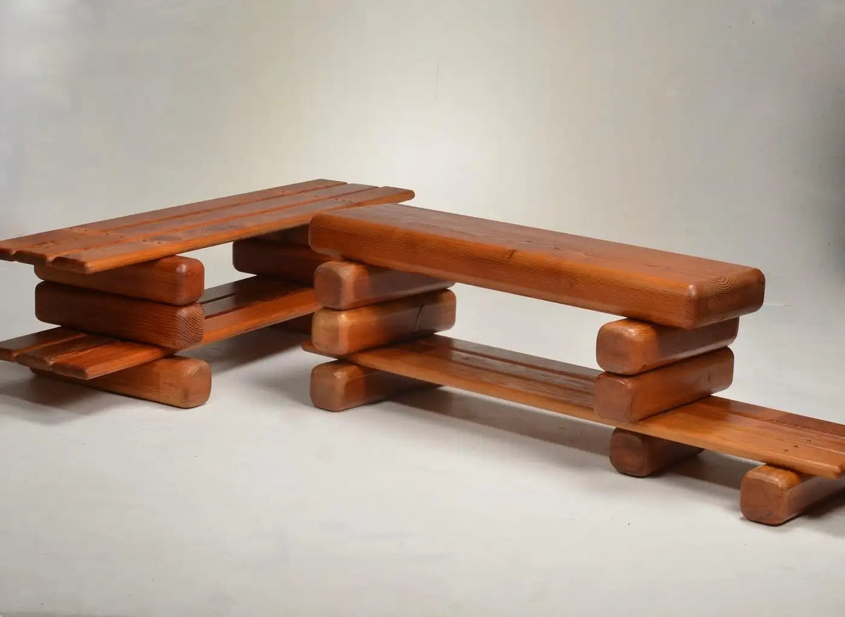Paul Maull Sculptural Pine Shelving Bookcase