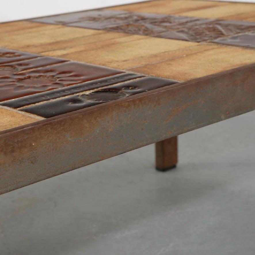 Roger Capron Garrigue polychromatic ceramic tile coffee table, circa 1960s - view 14