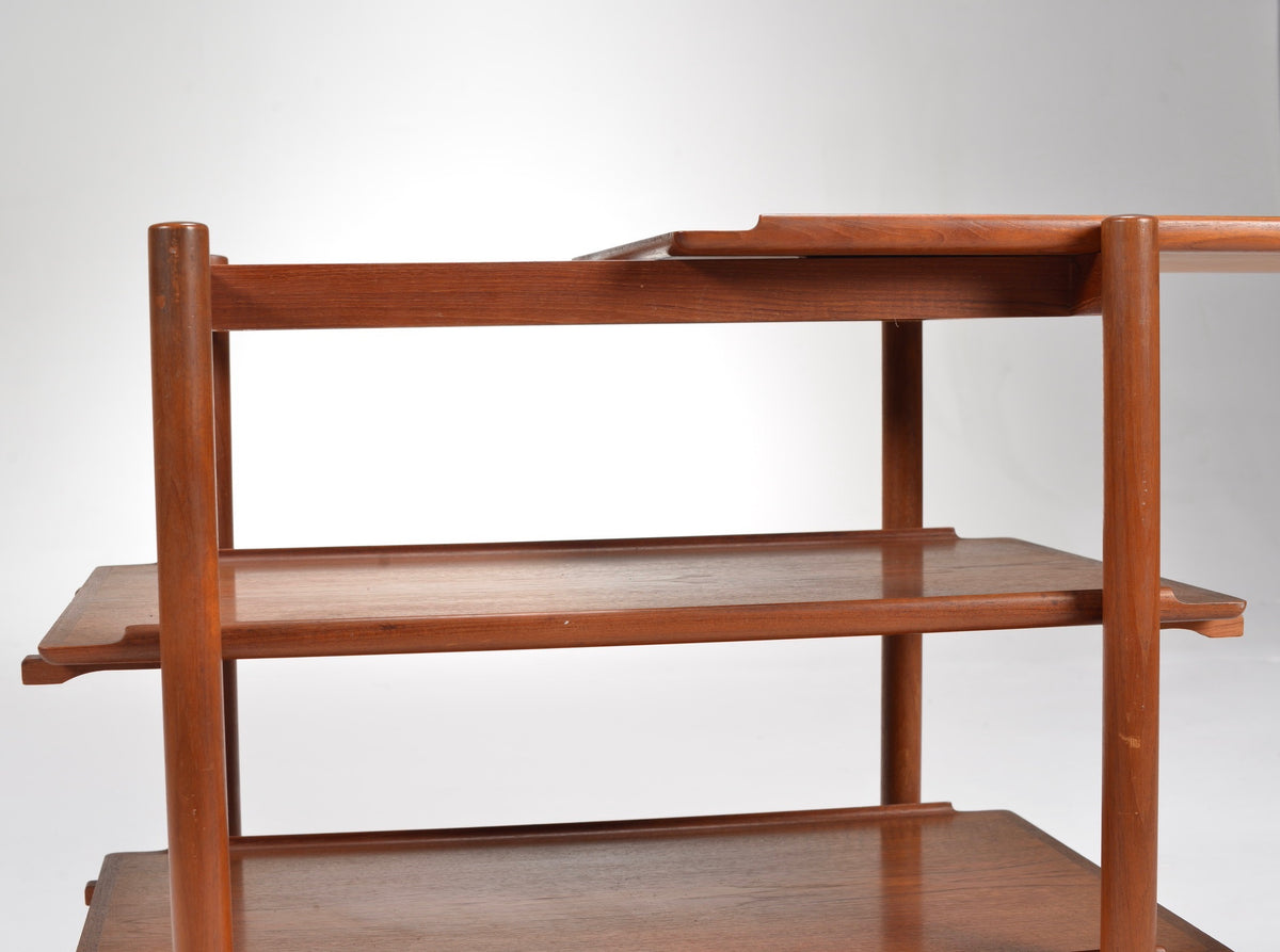 Mid-Century Modern Teak Extendable Bar Cart by Poul Hundevad