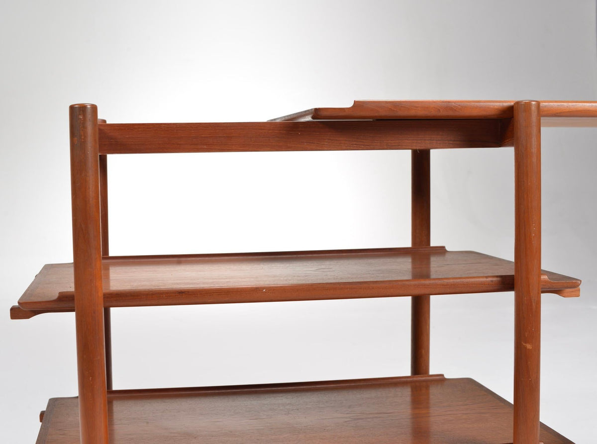 Poul Hundevad Danish teak extendable bar cart circa 1960 - view 7
