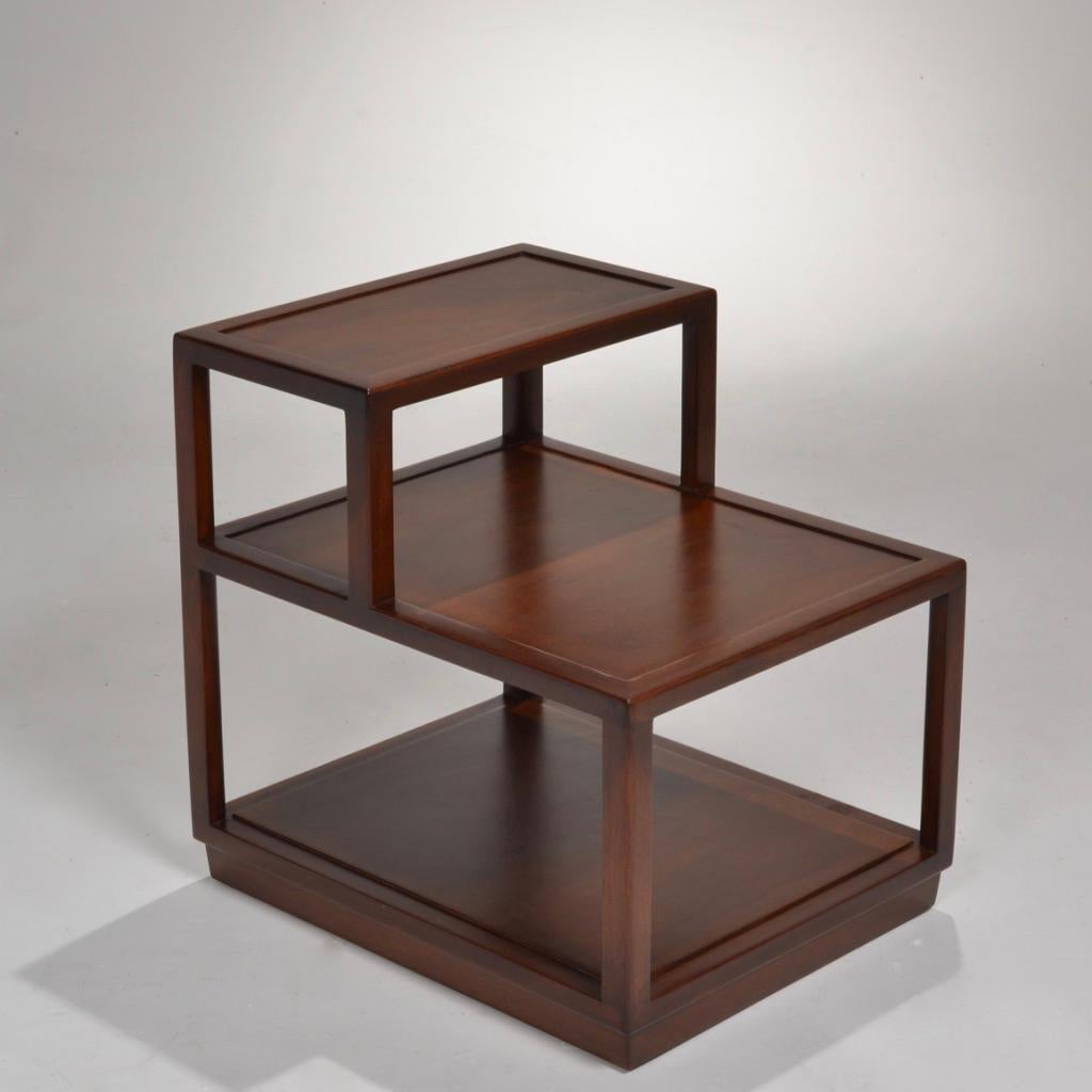 Edward Wormley Dunbar walnut step end table detail 2