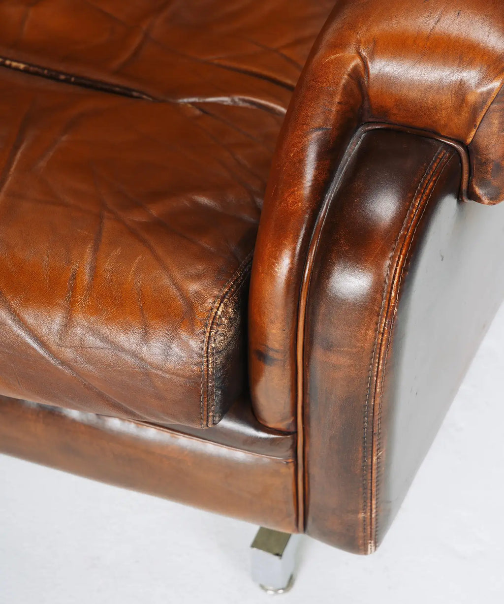 French Leather and Chrome Recliners - Two Available