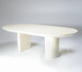 Karl Springer lacquered goatskin oval dining table detail 4