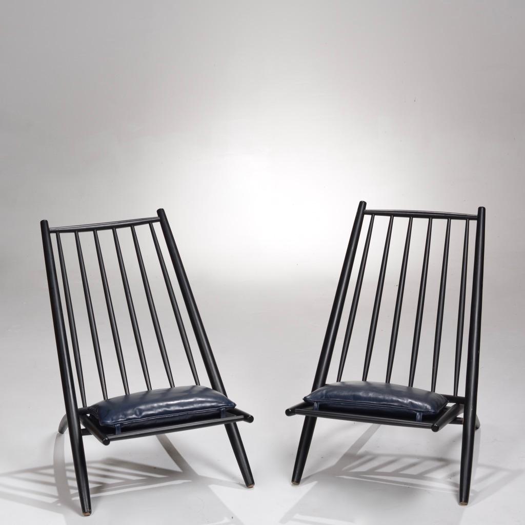 Ilmari Tapiovaara Congo black lacquer lounge chair detail 4