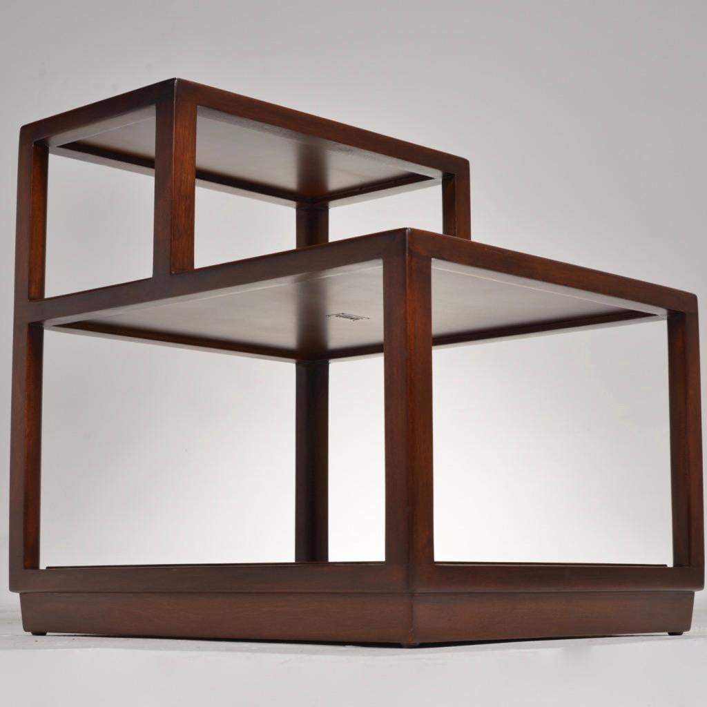 Edward Wormley Dunbar walnut step end table detail 5
