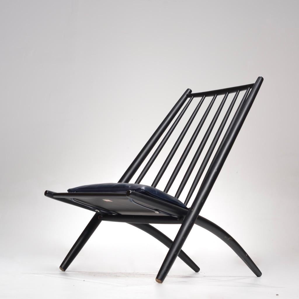 Ilmari Tapiovaara Congo black lacquer lounge chair detail 5