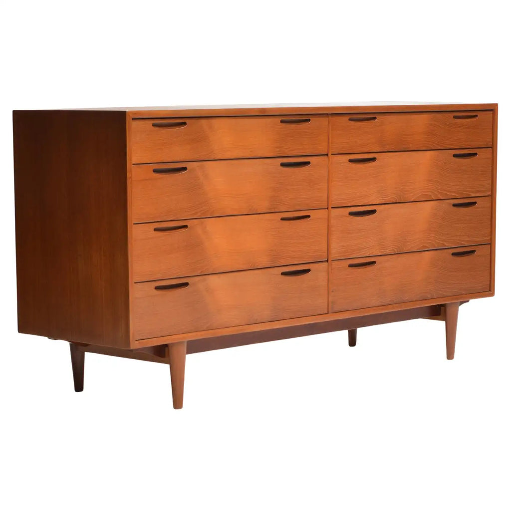 Ib Kofod-Larsen Long 8-Drawer Dresser in Teak for J. Clausen & Son