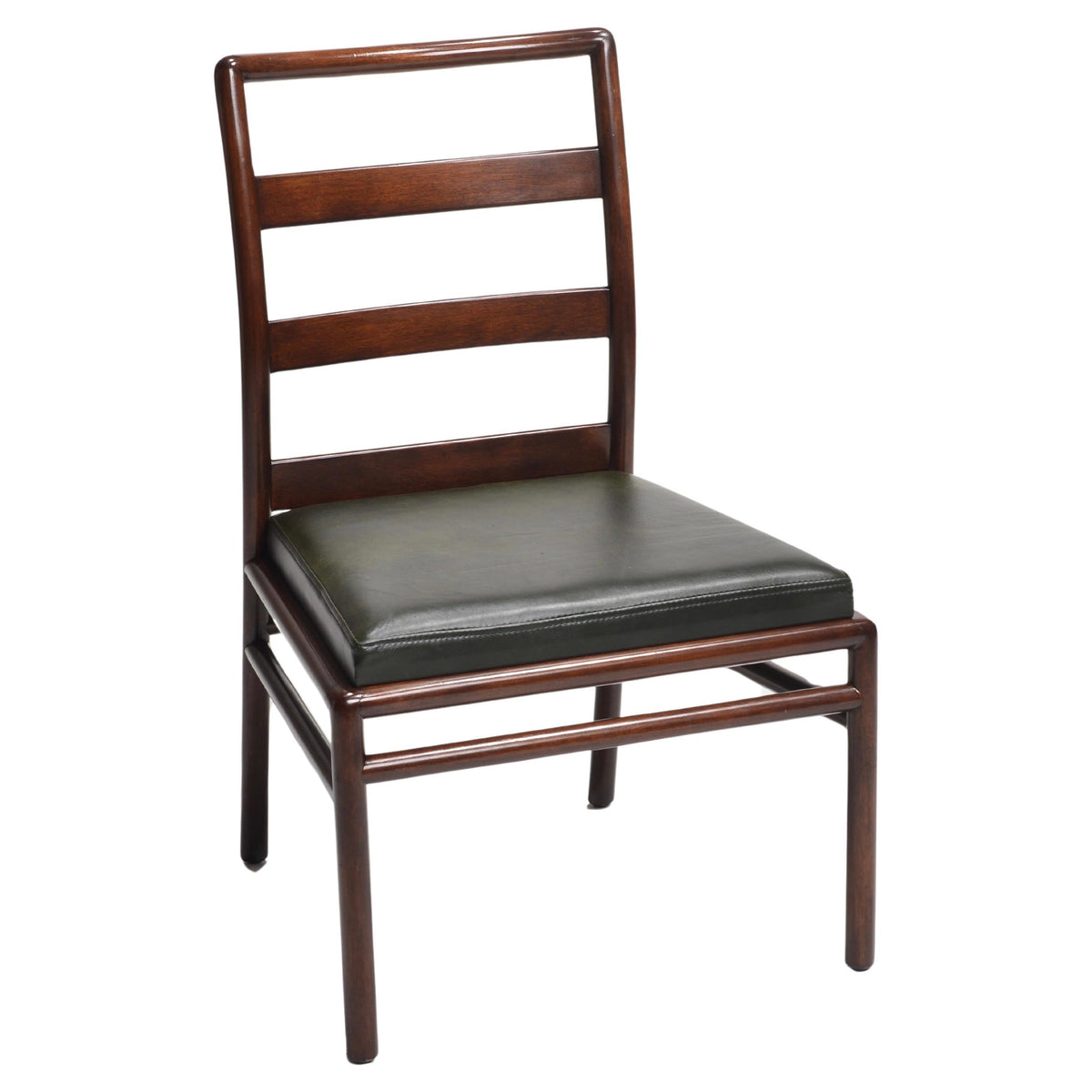 T.H. Robsjohn-Gibbings walnut ladder back side chair detail 2