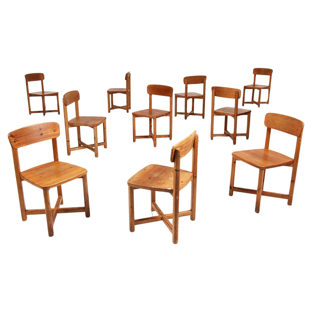 Swedish pine dining chairs circa 1965