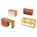 Set of four John Kapel mid-century furniture maquettes