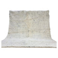 Moroccan Boujaad black and white striped wool rug