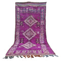 Moroccan Boujaad wool rug in purple with geometric designs