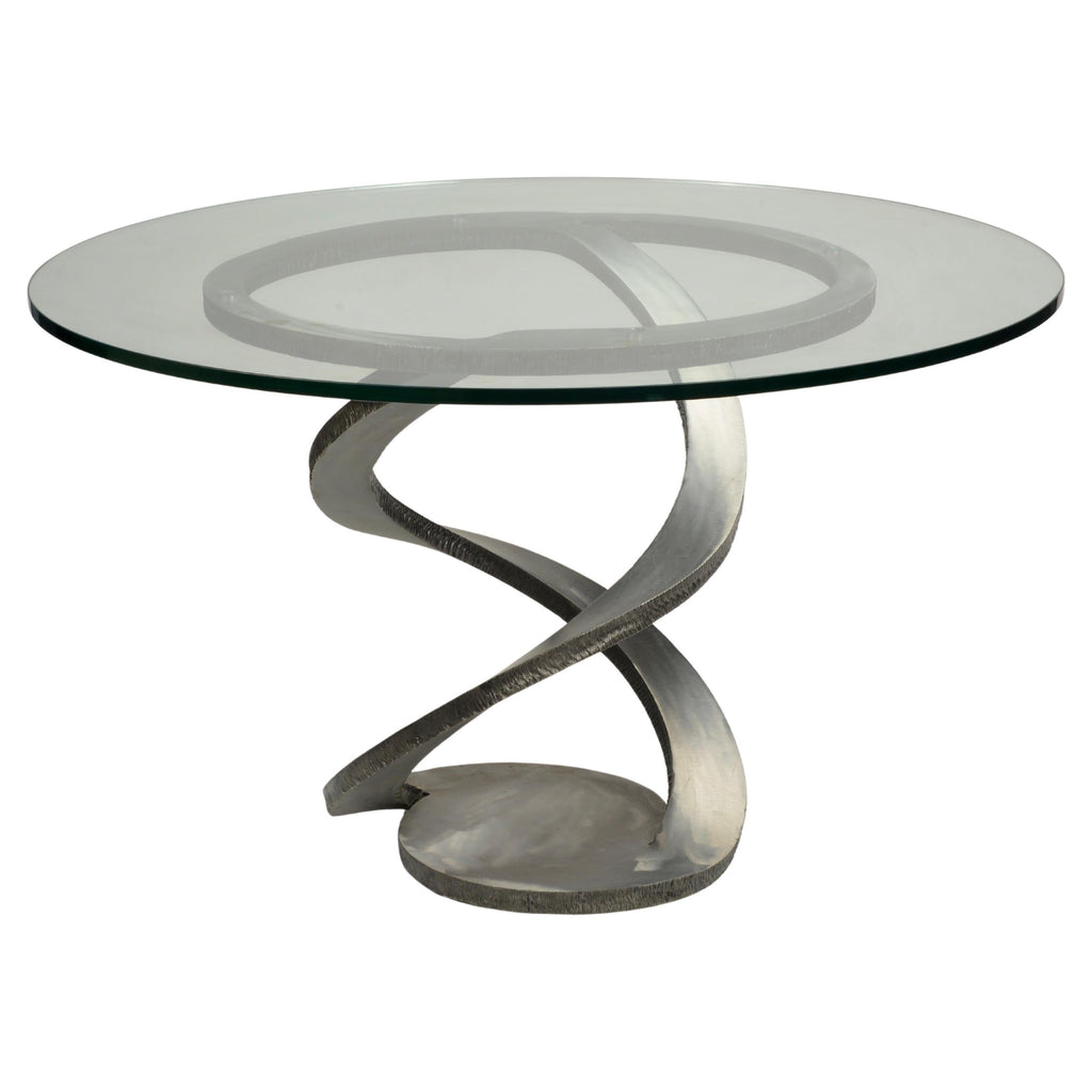 Maurice Barilone for Roche Bobois Iron Flower steel and glass dining table