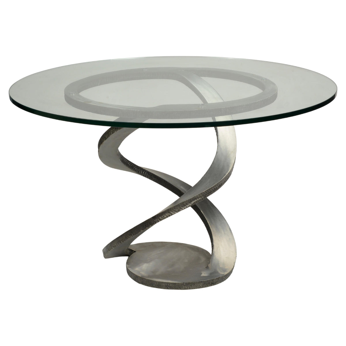 Maurice Barilone for Roche Bobois Iron Flower steel and glass dining table