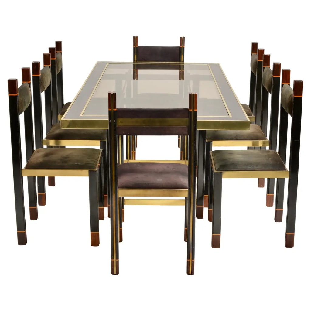 Italian Dining Suite by Paolo Barracchia for Roman Deco, 1978