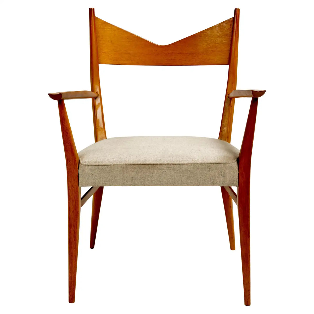 Paul McCobb Sculpted Mahogany Bow-Tie Dining Chair