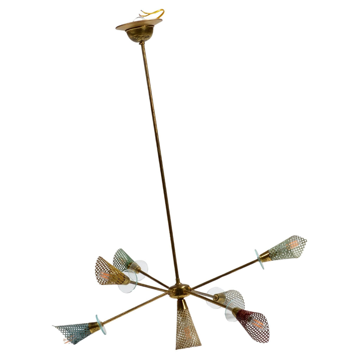 1950s Italian Multicolored Sputnik Pendant Light - image 1
