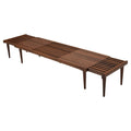 John Keal for Brown Saltman expandable oak slat bench, 1962