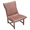 American Modernist leather and walnut lounge chair, circa 1960s - view 1