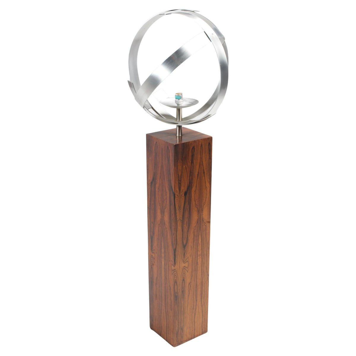 Laurel Lamp Company rosewood and aluminum floor lamp, 1963