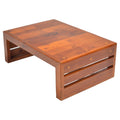 French Brutalist Pine Coffee Table