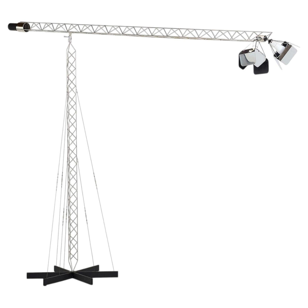 Curtis Jeré monumental chrome crane floor lamp, 1977