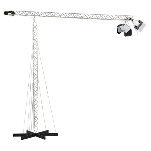 Curtis Jeré monumental chrome crane floor lamp, 1977