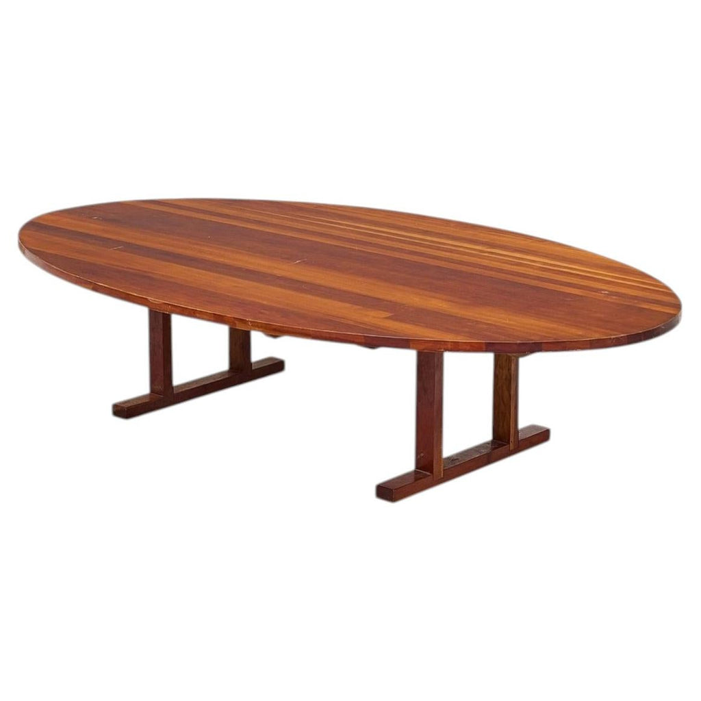Signed Michael C. Allen walnut studio craft coffee table, 1977 - view 1