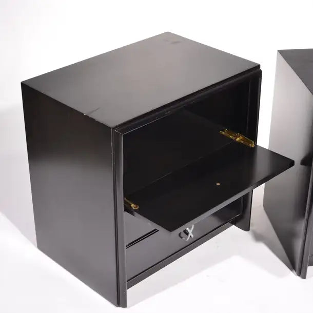 Paul Frankl Ebony Nightstands for John Stuart