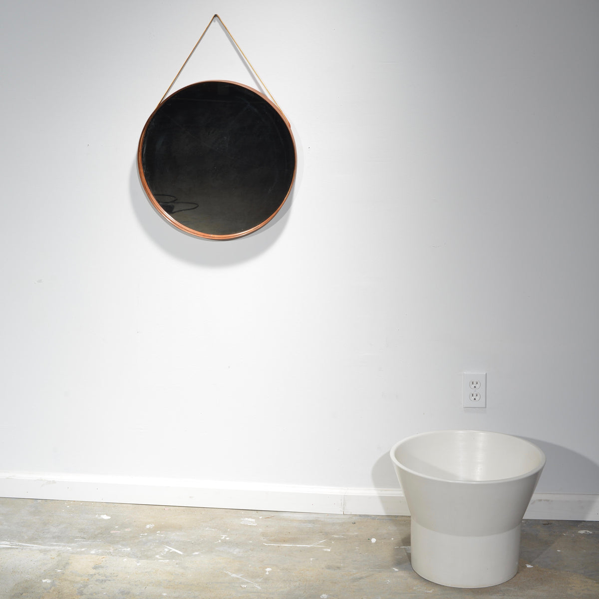 Rosewood and leather mirror by Uno and Osten Kristiansson for Glas Mäster - image 7