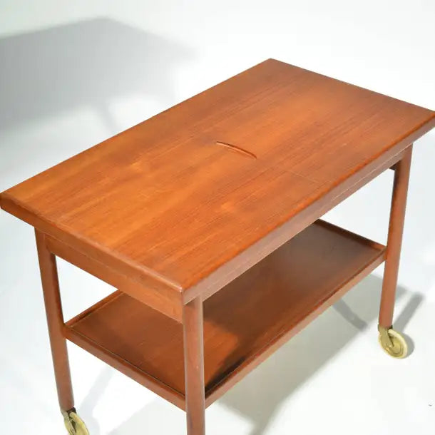 Danish Teak Bar Trolly with Expandable Top