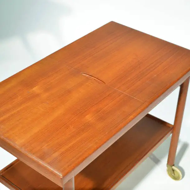 Danish Teak Bar Trolly with Expandable Top