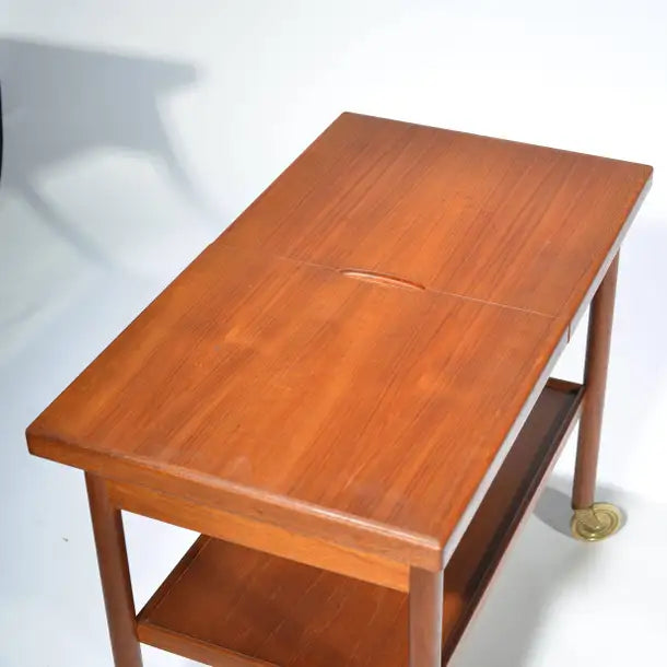 Danish Teak Bar Trolly with Expandable Top