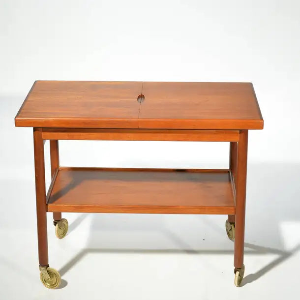 Danish Teak Bar Trolly with Expandable Top