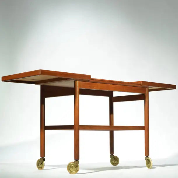 Danish Teak Bar Trolly with Expandable Top