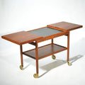 Danish Teak Bar Trolly with Expandable Top