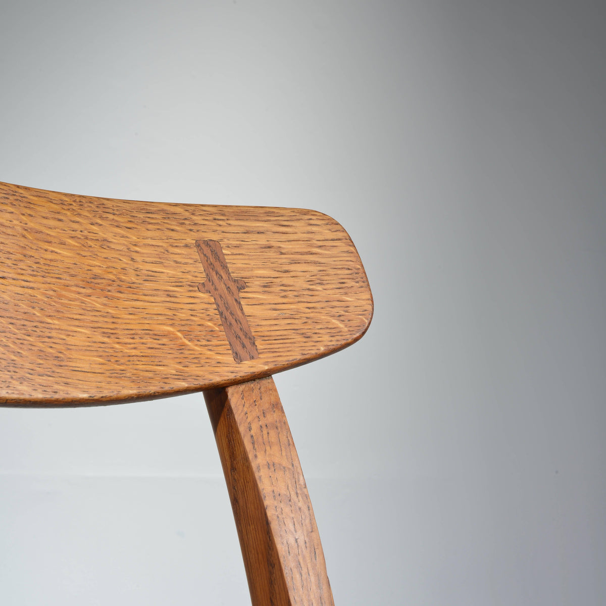 Hans Wegner CH23 oak and cord dining chair detail 10