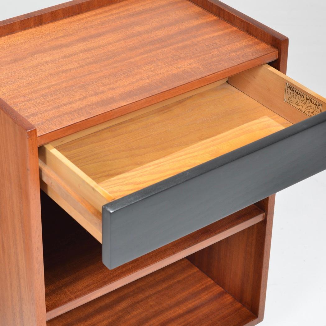Gilbert Rohde Herman Miller walnut nightstand detail 10