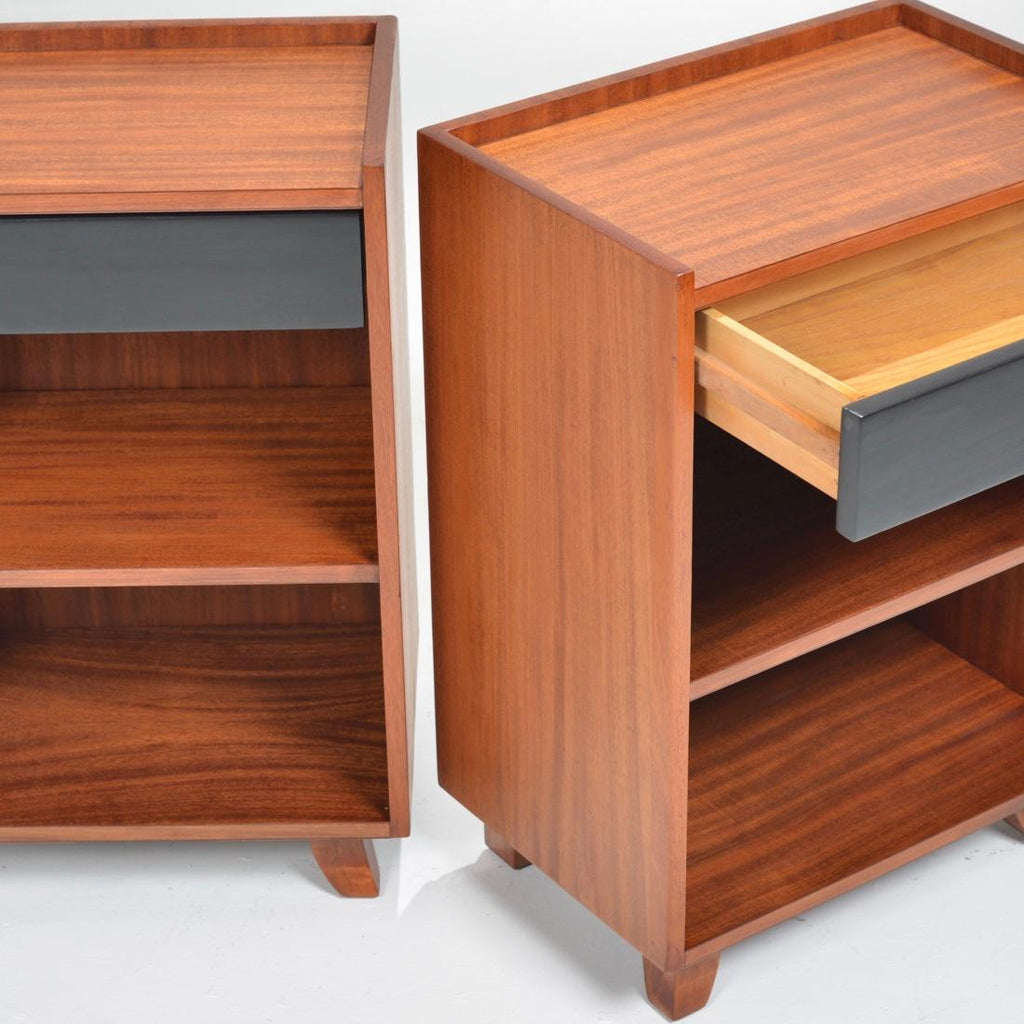 Gilbert Rohde Herman Miller walnut nightstand detail 11