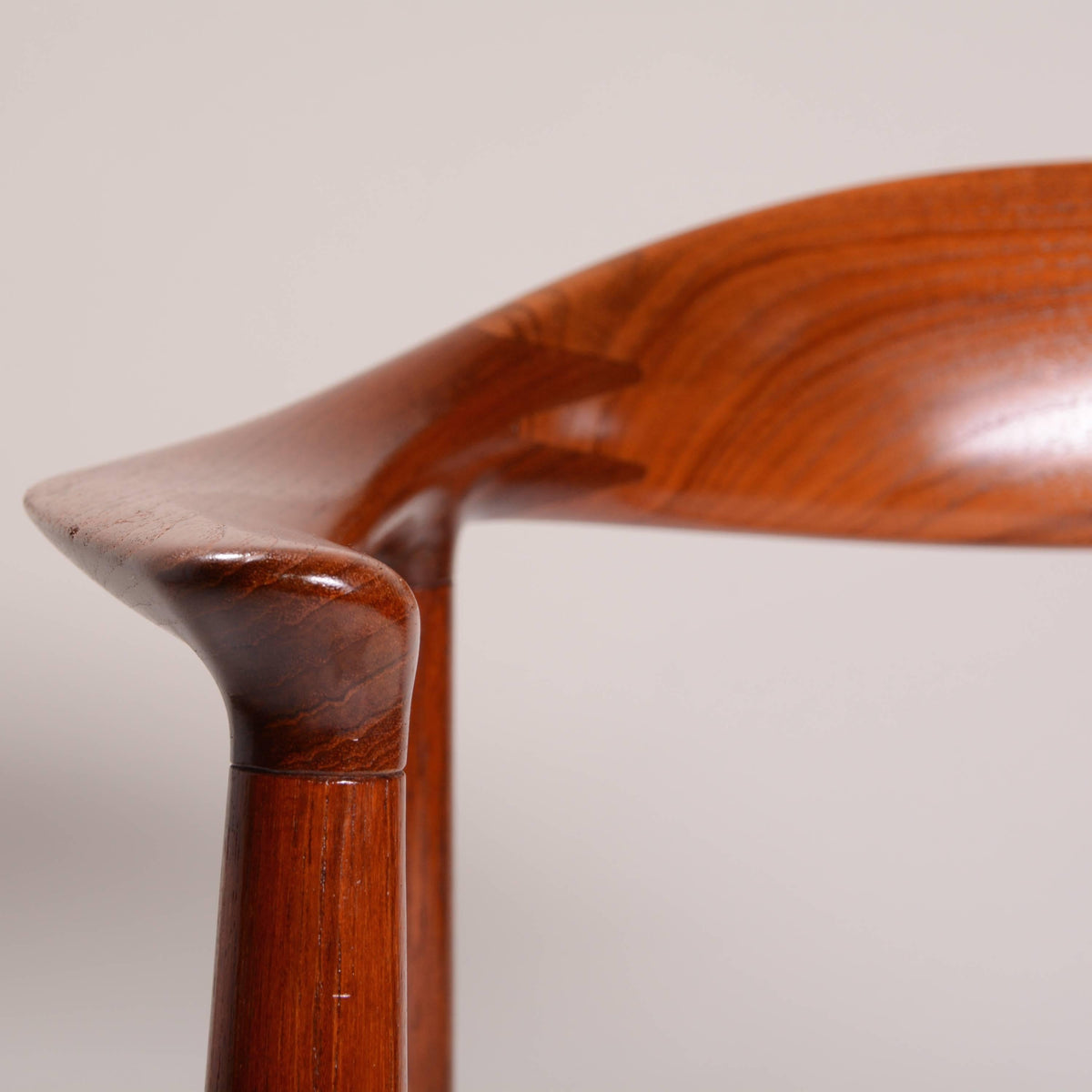 Hans Wegner JH-503 teak and leather chair detail 19