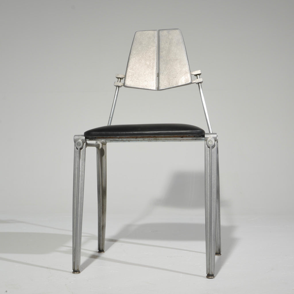 Robert Josten cast aluminum dining chair detail 2