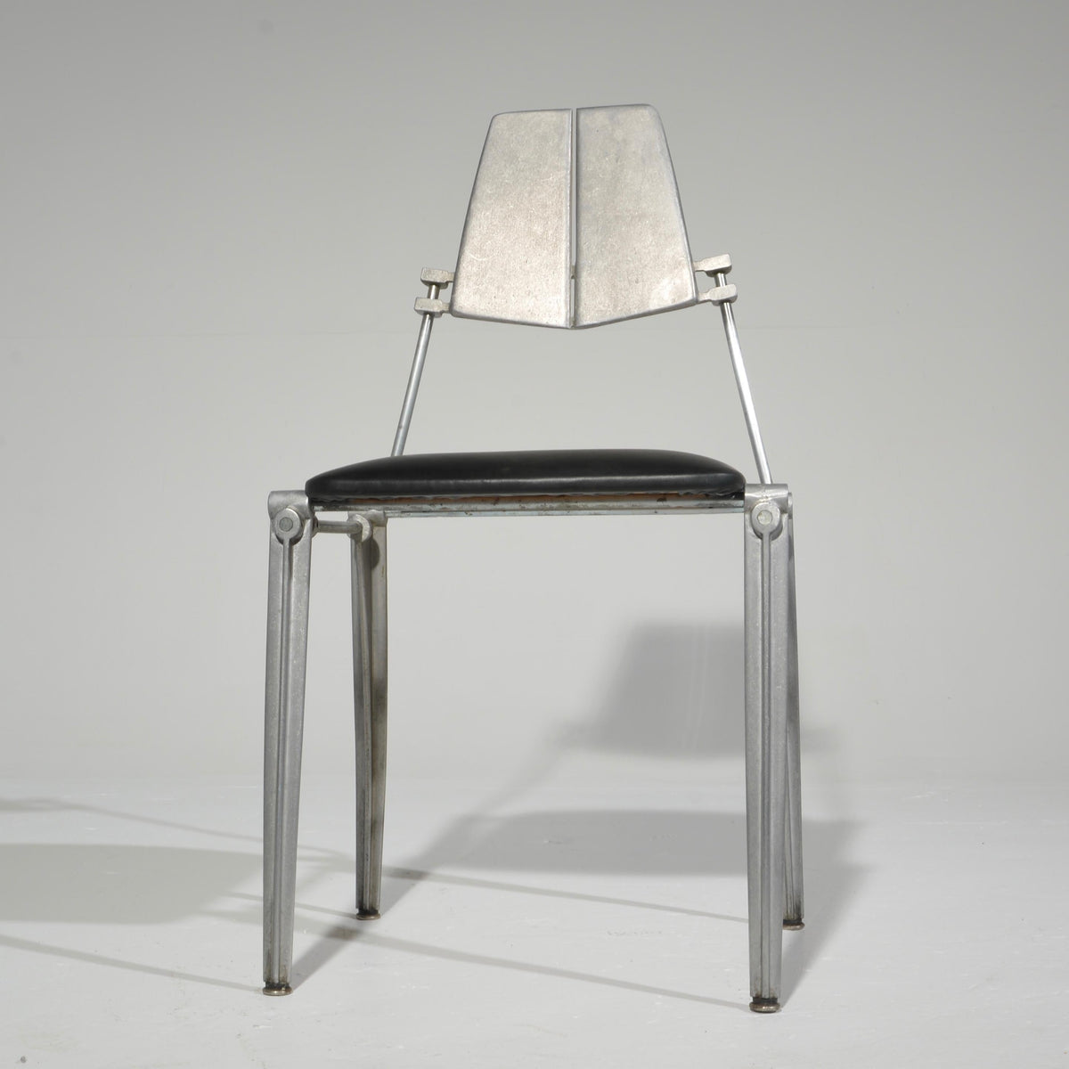 Robert Josten cast aluminum dining chair detail 2